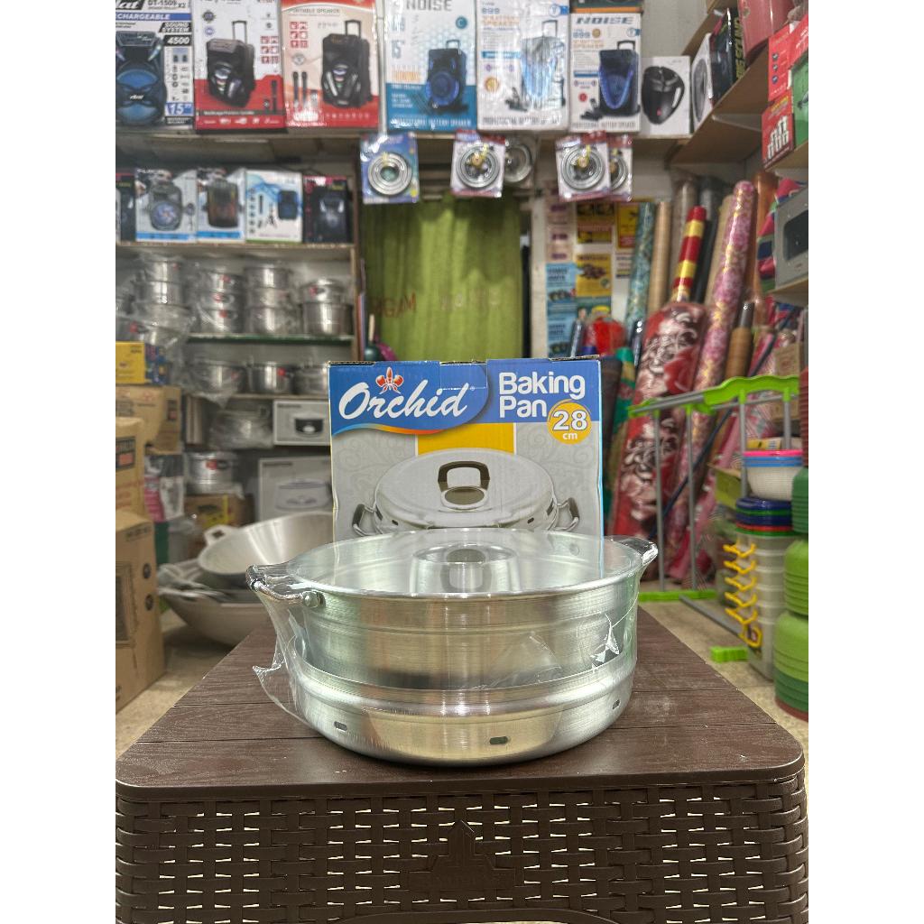 ORCHID Baking Pan Stainless Stell Aloy 22CM/24CM/28CM Alat Pemanggang Kue/ Pembuat Kue ORIGINAL