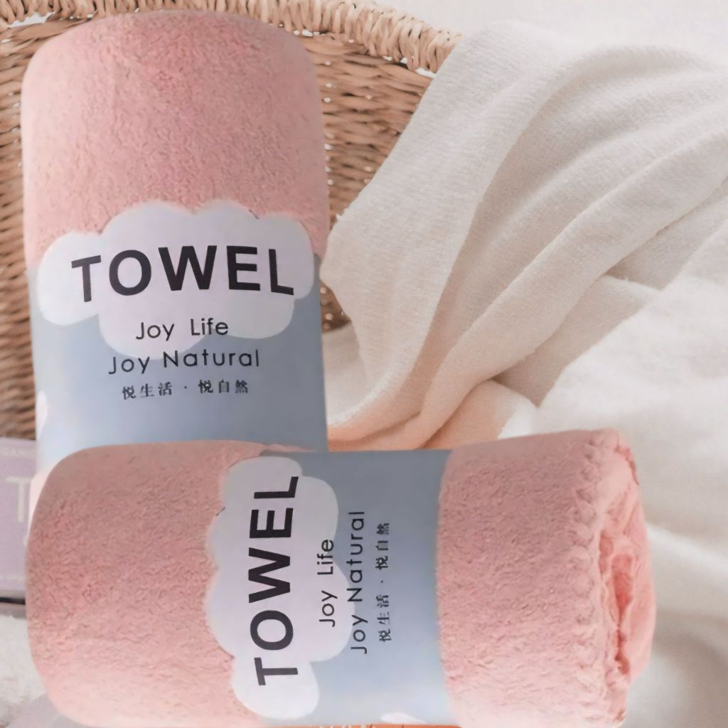 PROMO Joy Life Natural JoyLife JoyNatural Handuk Kecil Towel Mandi Pengering Rambut Kecil Coral Flee