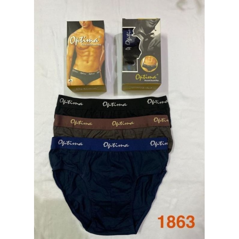 CD optima 1863 celana dalam pria 1kotak isi 3 pcs M L XL XXL