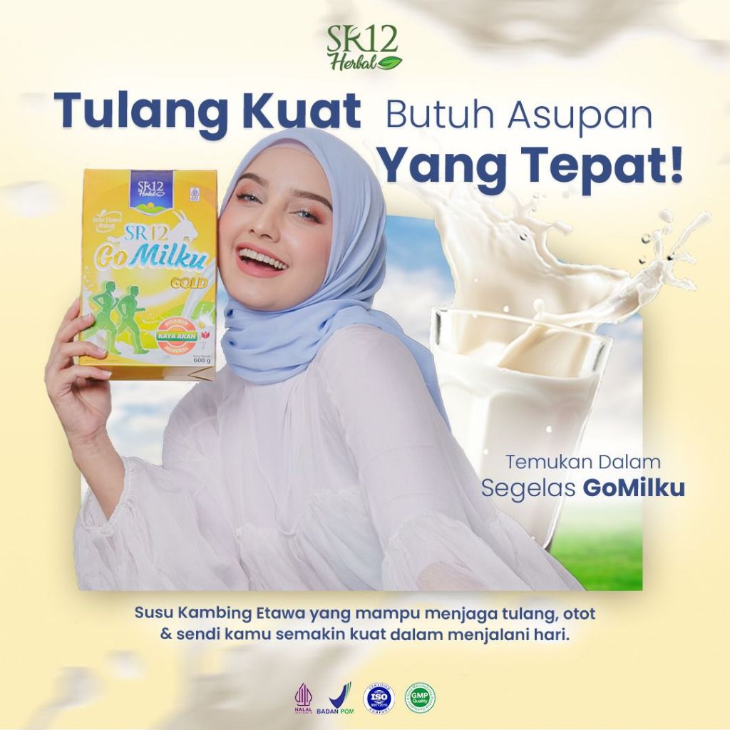 

SR12 Susu Kambing Etawa Premium Gomilku Gold Tinggi Kalsium Mengandung Susu Etawa Daun Kelor Extrak Ikan Salmon Jahe Bawang Putih Ikan Gabus Atasi Masalah Osteoporosis Nyeri Sendi Pengapuran Kebas Asam Urat Pernapasan Daya Tahan Tubuh