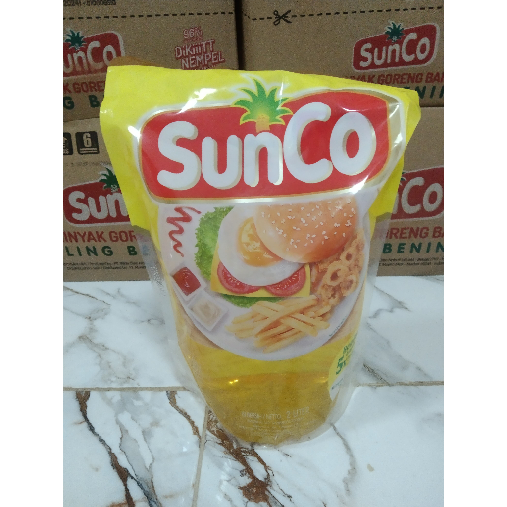 

minyak goreng sunco 2 liter ,,1 dus isi 6 pouch