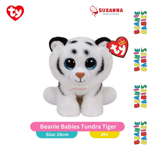 TY Beanie Babies Tundra Tiger (Medium) || Boneka Harimau
