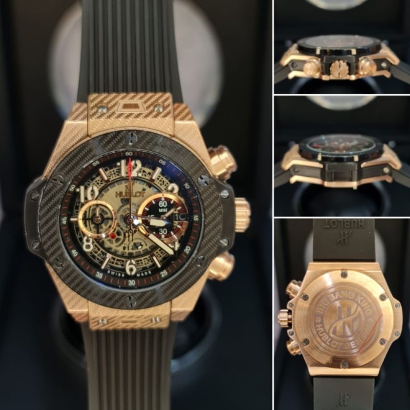 HUBLOT BIG BANG CARBON DIAMETER 4rmm QUARTZ QUALITY SUPER #jamtanganpria