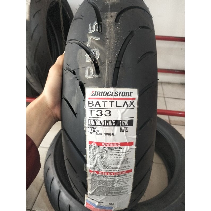 BAN LUAR BATTLAX BRIDGESTONE T33 UKURAN 170/60-17 TUBELESS