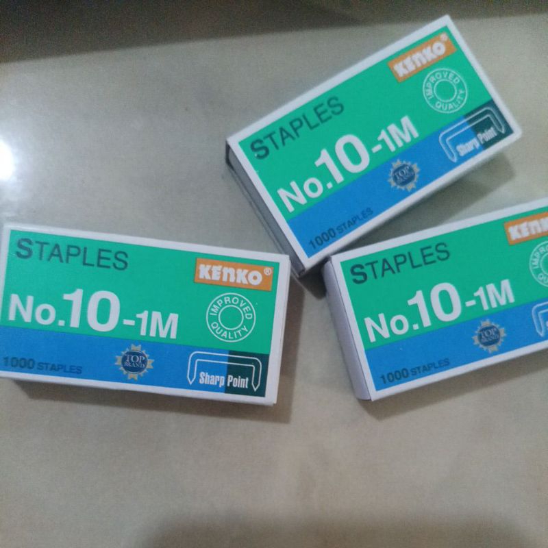 

isi staples no 10.kecil. merk kenko harga perkotak kecil