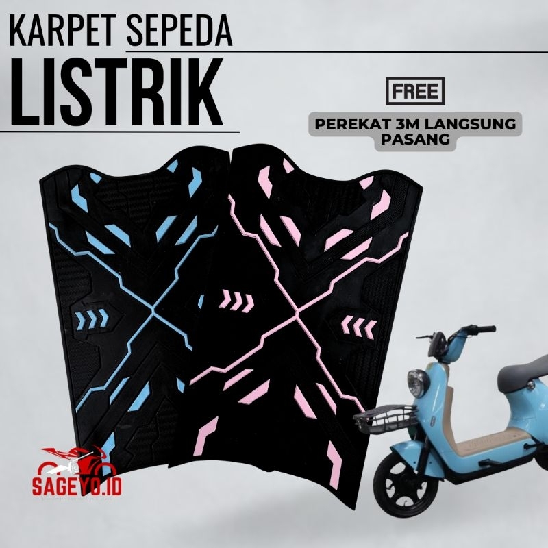 Karpet Sepeda Listrik Uwinfly Goda Exotic Genio Bahan Karet Tebal d7d d8d df7 df8 Gyro Veloce Groza 