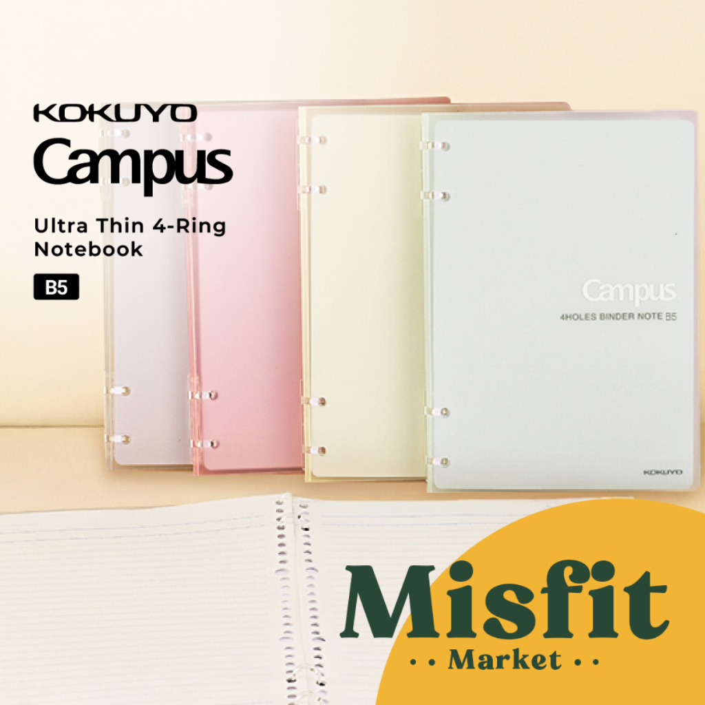 

Kokuyo Campus Ultra Thin 4-Ring Notebook B5 Buku Tulis Binder