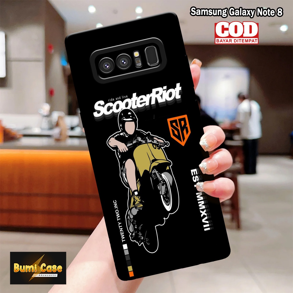 Bumi Case Samsung Galaxy Note 8 - Fashion Case Vespa - Softcase Pro Camera Samsung Galaxy Note 8 - C