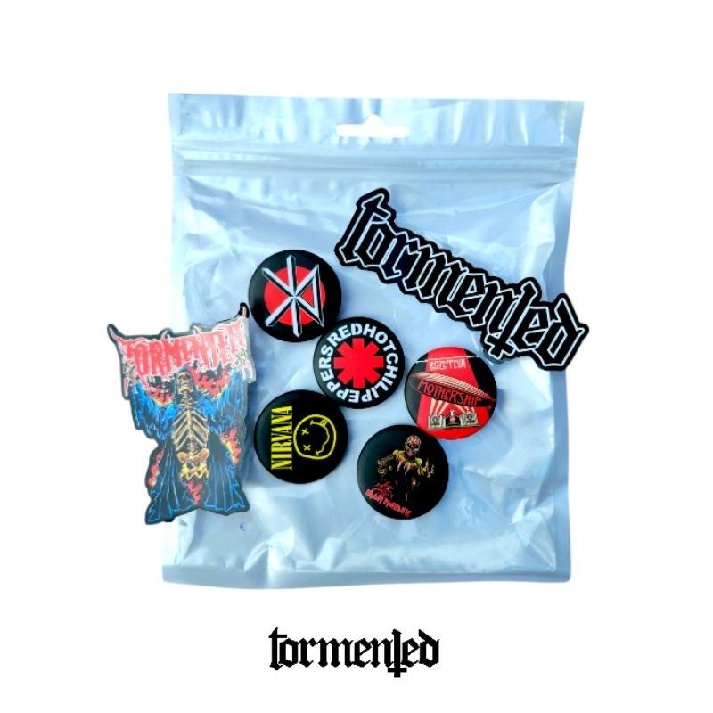 Pin band metal punk rock best quality unisex aksesoris pria wanita