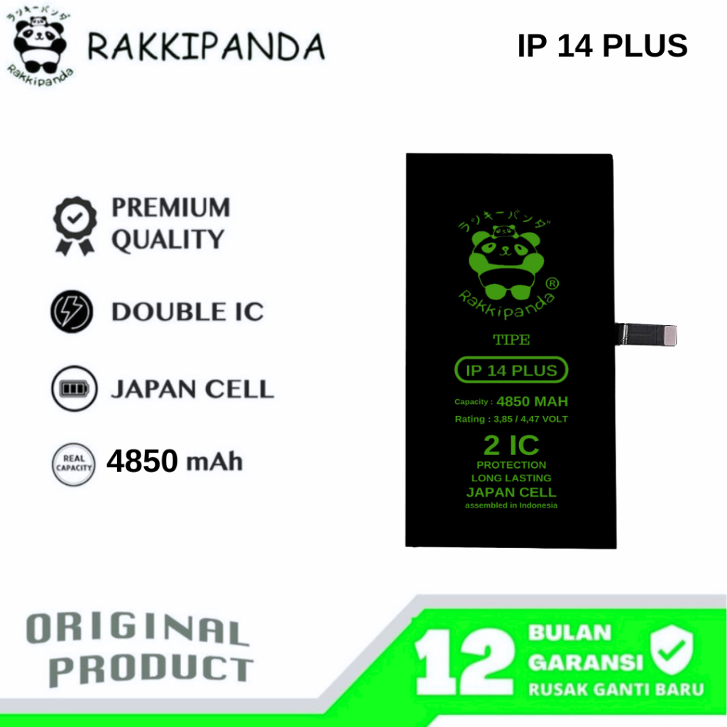RakkiPanda - Ip 14 Plus Batre Batrai Baterai