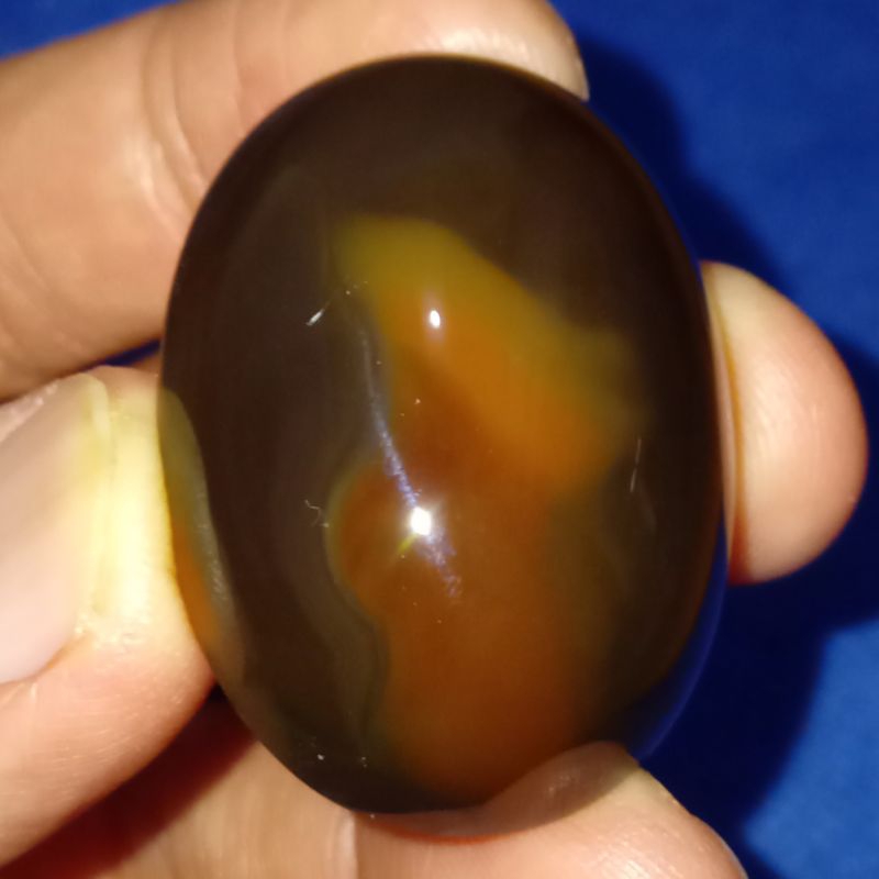 Natural Batu Yaman Wulung Motif Tembus Merah