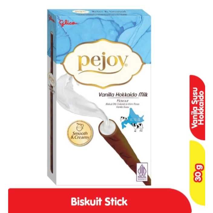 

Glico Pejoy Vanilla Hokkaido Milk 30g Pejoy Biskuit Stik Cokelat Isi Krim Rasa Vanilla Susu 30g