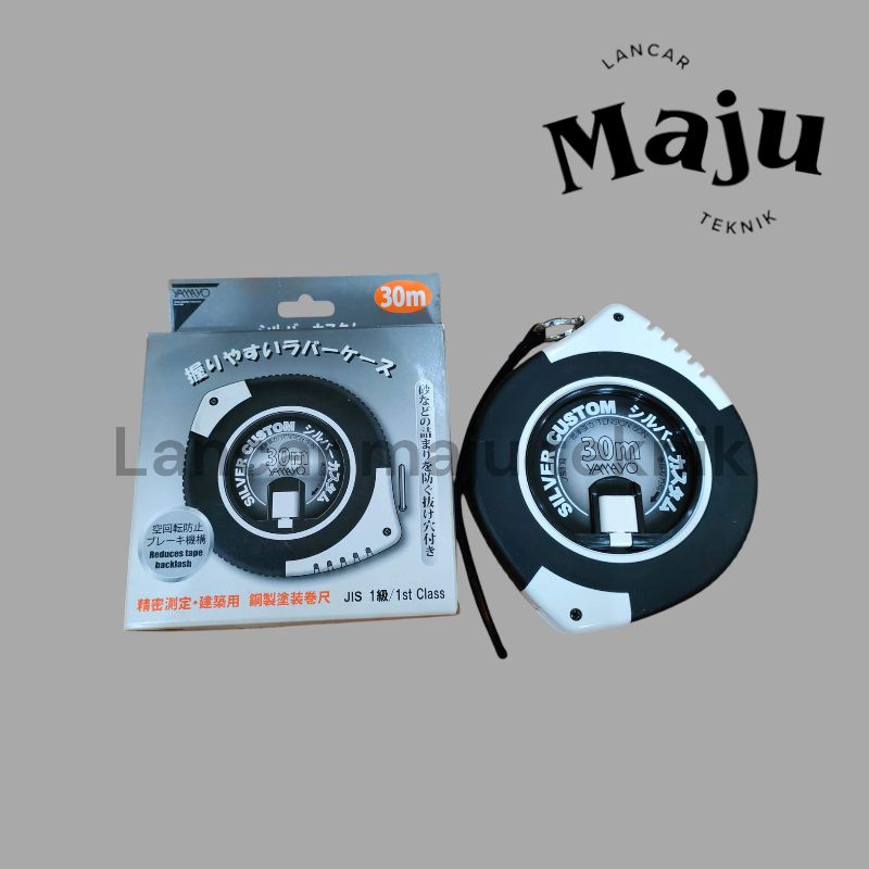 Meteran pocket Yamayo 30mtr steel/ besi Original YAMAYO Roll Meter Steel Type Silver Custom 30 Meter