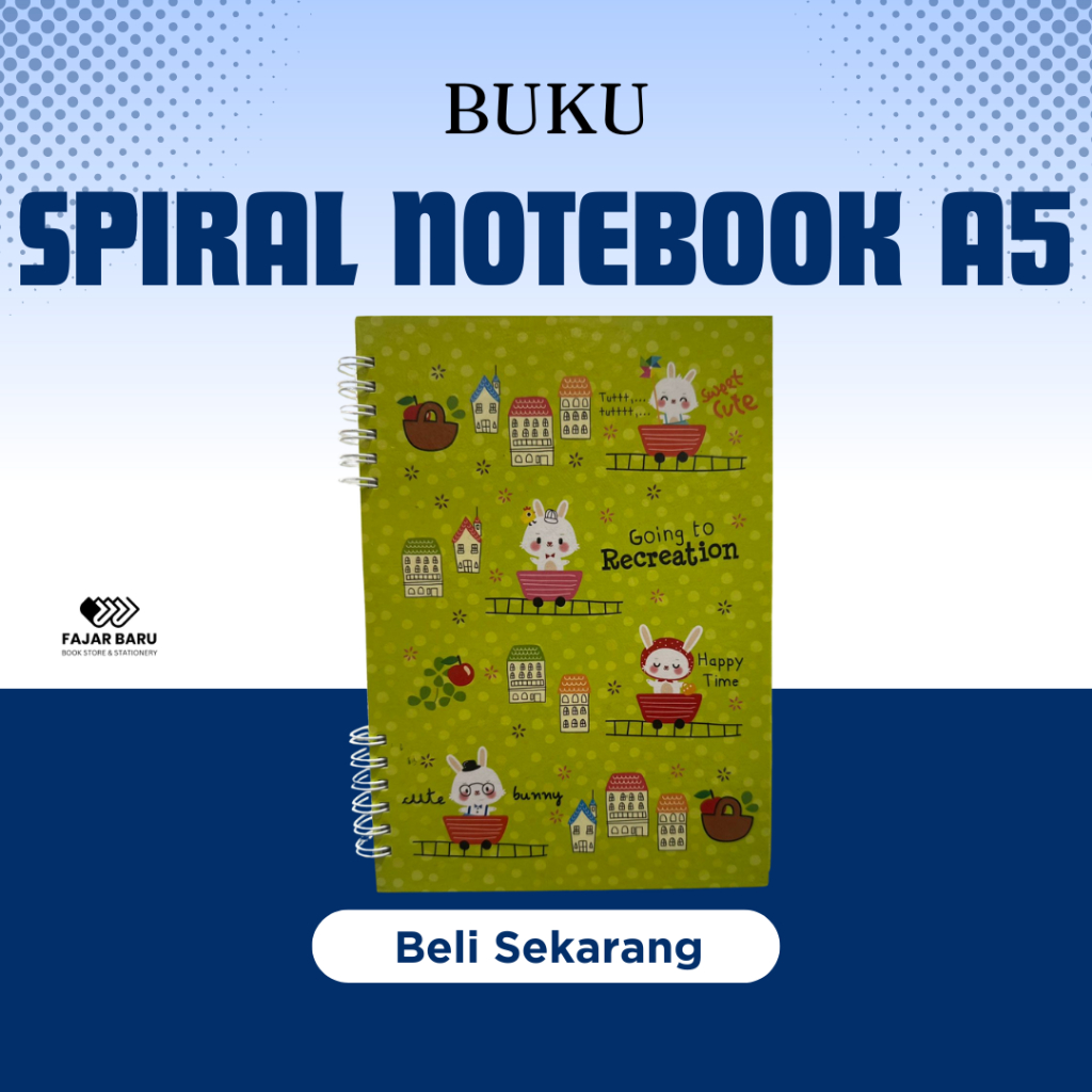 

[ PCS ] BUKU SPIRAL NOTEBOOK A5 / BUKU RING BESI / BUKU NOTEBOOK A5