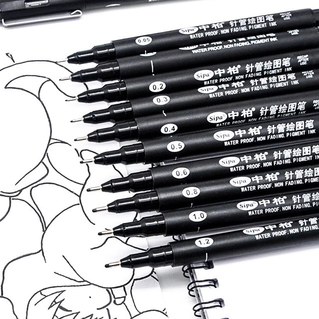 

【COD】 Drawing Pen Spidol Pulpen Pena Gambar Hitam 0.05 0.1 0.2 0.3 0.4 0.5 0.6 0.8 1.0 1.2 Brush