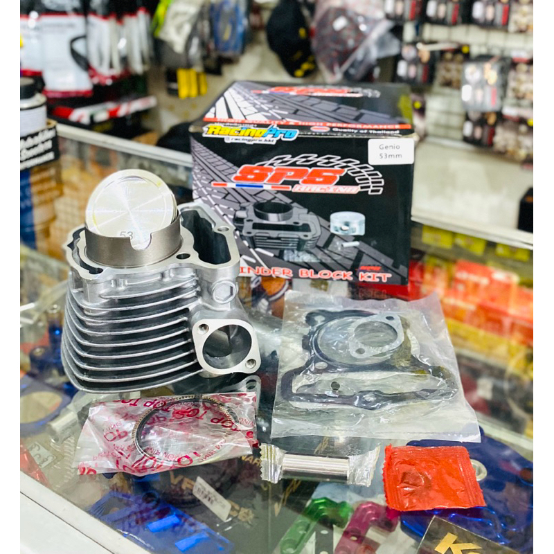 BLOK BORE UP SP5 GENIO BEAT DELUXE SCOOPY STREET FI ESP CAST IRON FORGED PISTON 53MM