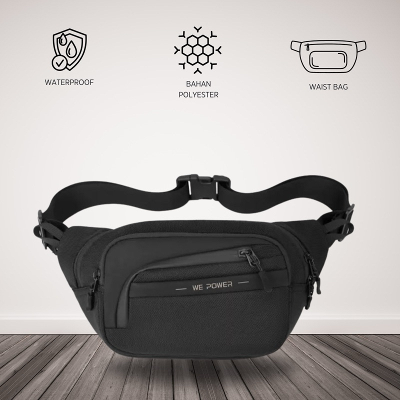 Tas Slingbag Pria Import We Power Waterproof Tas Selempang Dada Multifungsi #2123