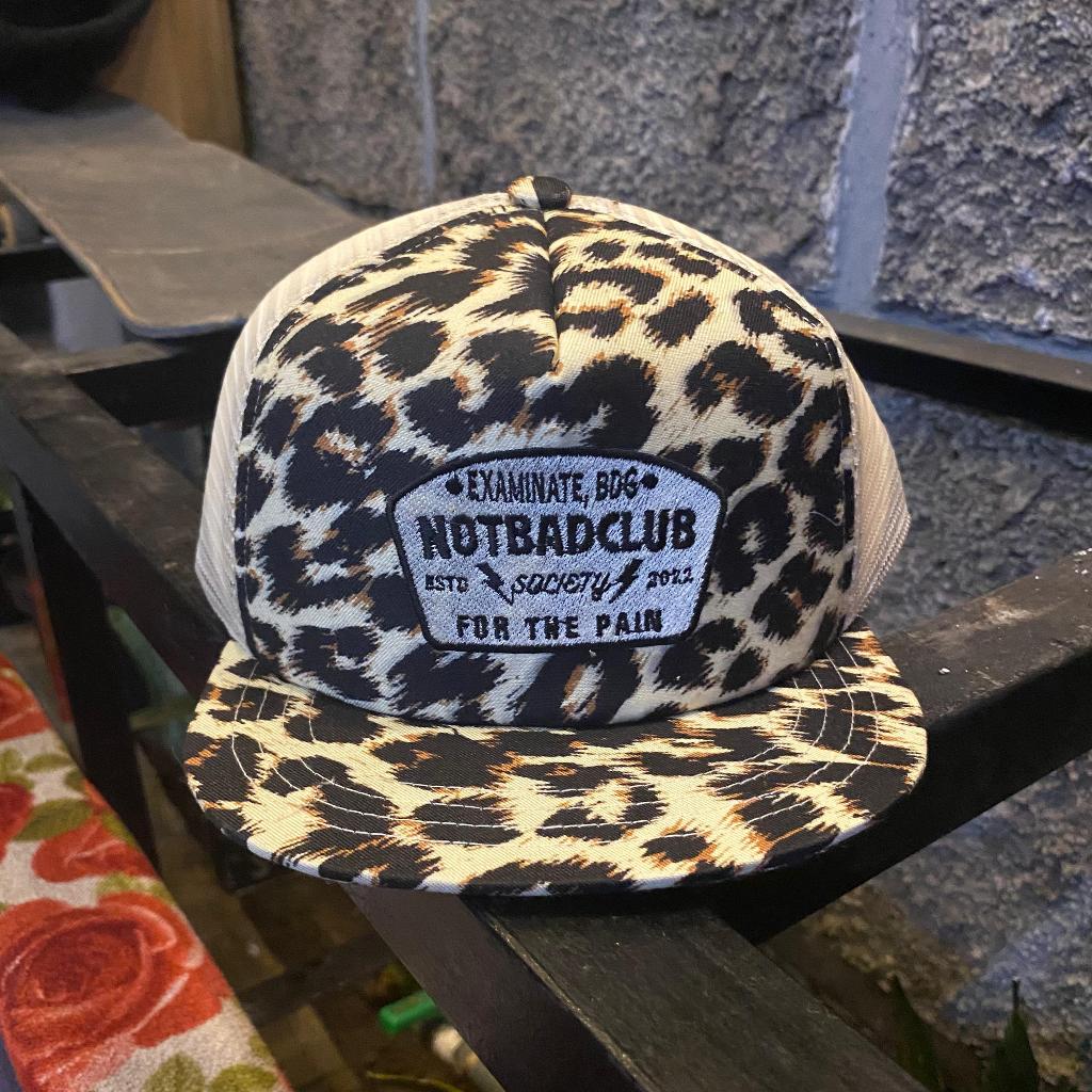 notbadclub - topi rophat - topi rophat classic baseball motif leopard