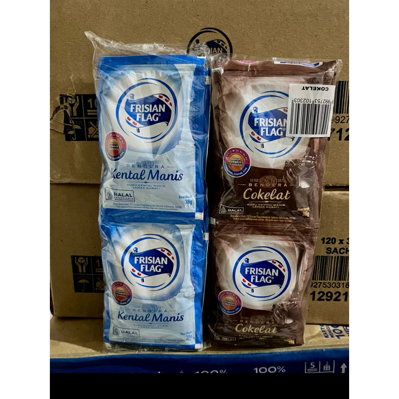 

Susu Kental Manis Frisian Flag || Susu Bendera Sachet Isi 6
