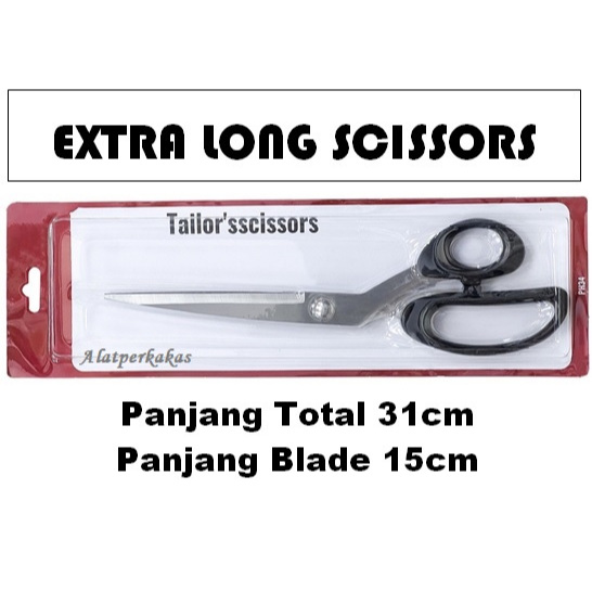 

Gunting Super Panjang Jahit Kain Kertas Serbaguna Extra Long Scissors Profesional