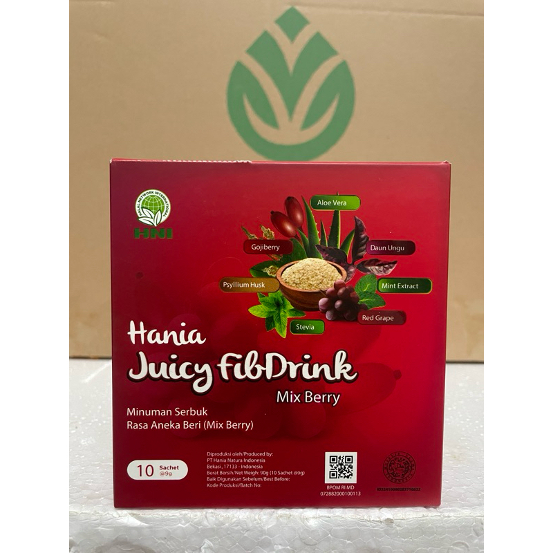 

Hania Juicy FibDrink Mix Berry HNI isi 10 sachet