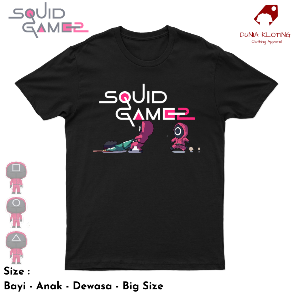 Baju squid game / kaos squid game / baju squid game anak / kaos squid game anak / kaos squid game de