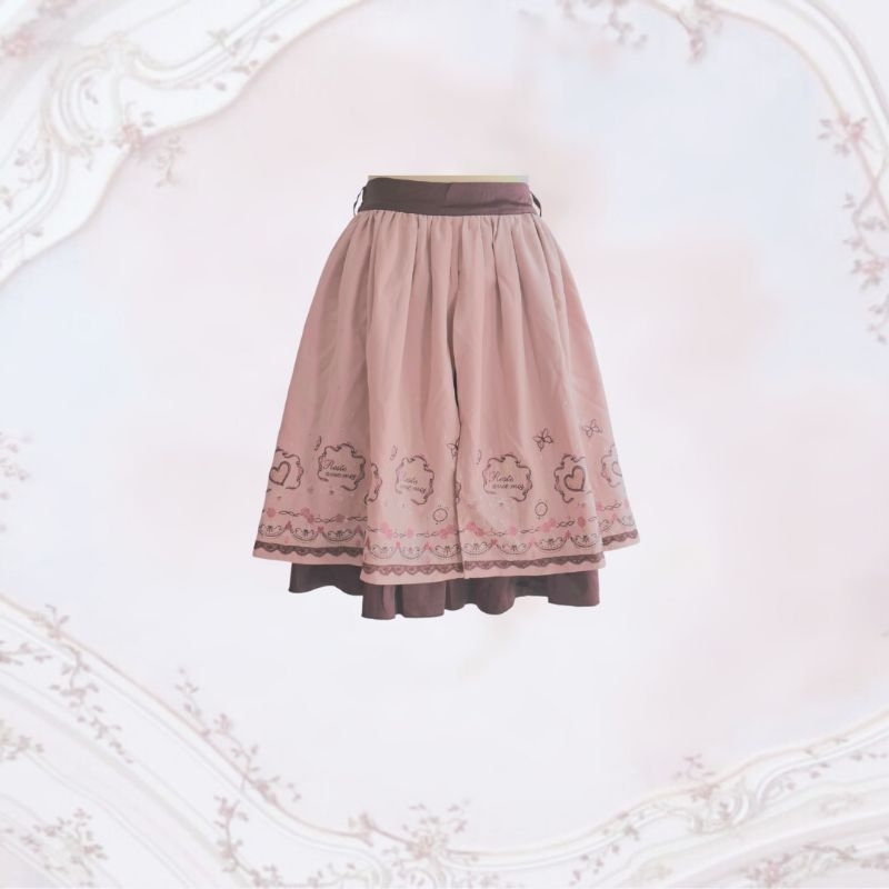 [AXES FEMME] Neapolitan dusty pink dollete skirt | kindly read desc box 