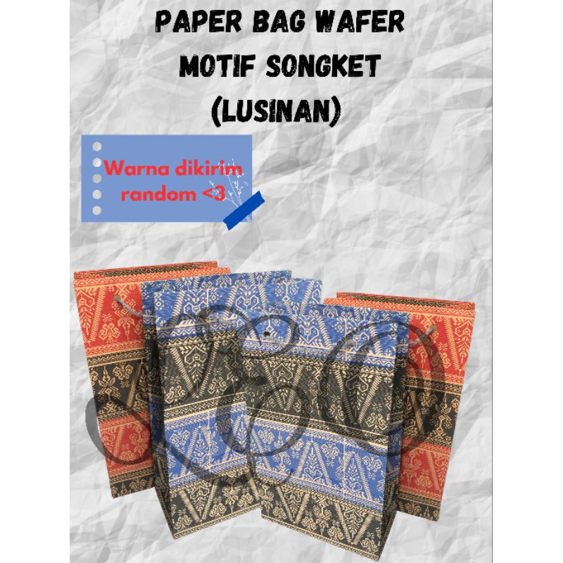 

(LUSINAN) Paper Bag Premium Songket 15x7x25 cm Tas Kertas Songket Premium - Untuk Semua Kebutuhan