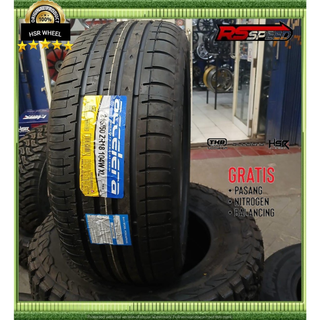 Ban Mobil Tapak Lebar Ring 18 Ukuran 245/50 R18 Merek Accelera Phi-r Ban Mobil Tubles R 18 245 50