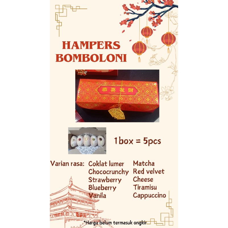 

Hampers Bomboloni edisi Imlek, 1box 5pcs