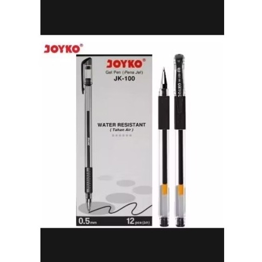 

Pulpen Gel Joyko Black JK-100 Isi 12 PCS