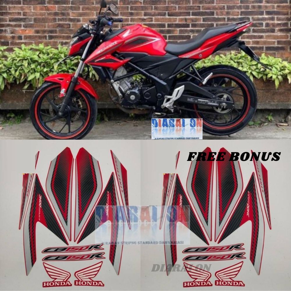 Stiker Striping Honda CB150r 2016 2015 - CB 150 R CB 150R Merah Murah