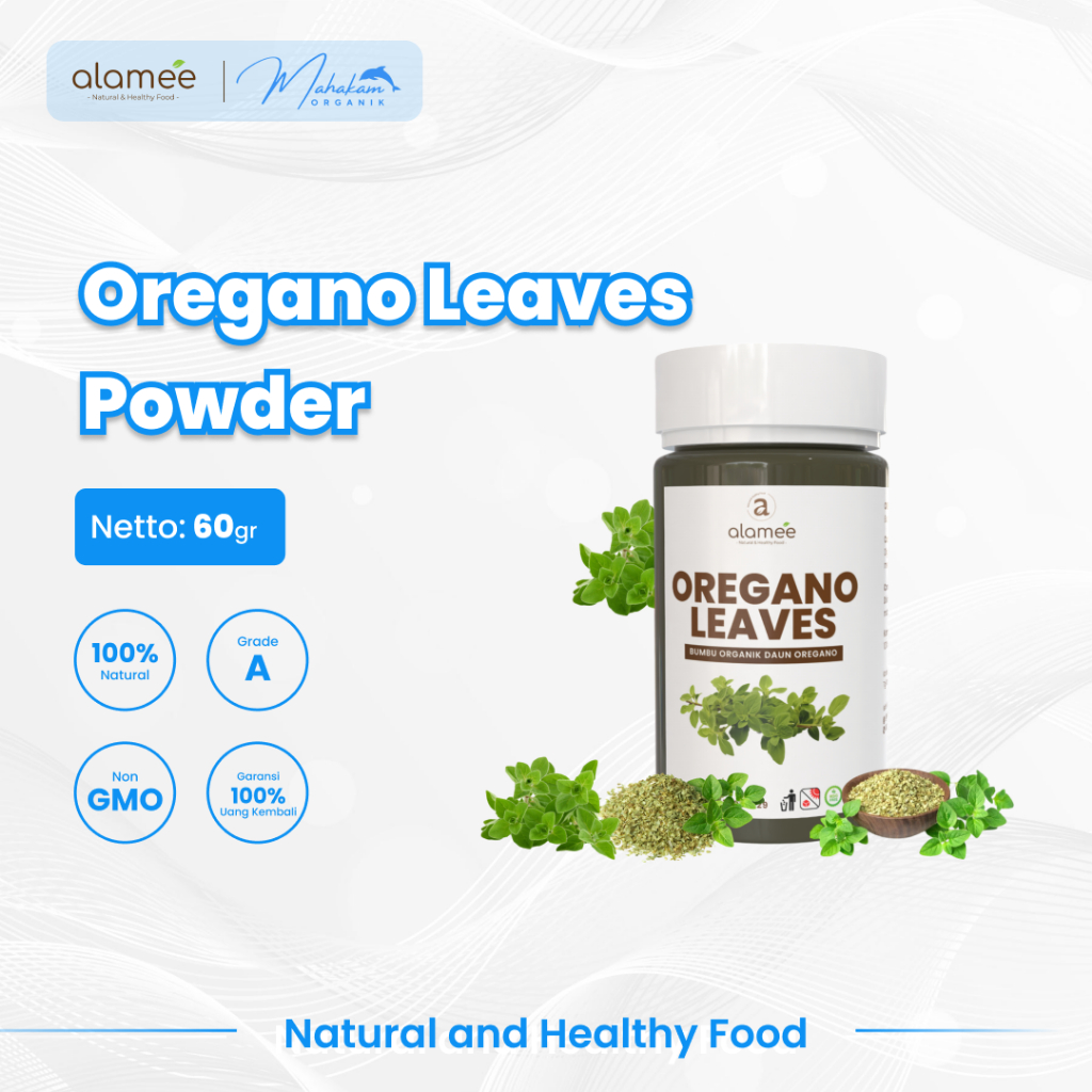 

ALAMEE Oregano Kering Bumbu Dapur Garnish Dried Leaves Flakes Seasoning Organik Tabur