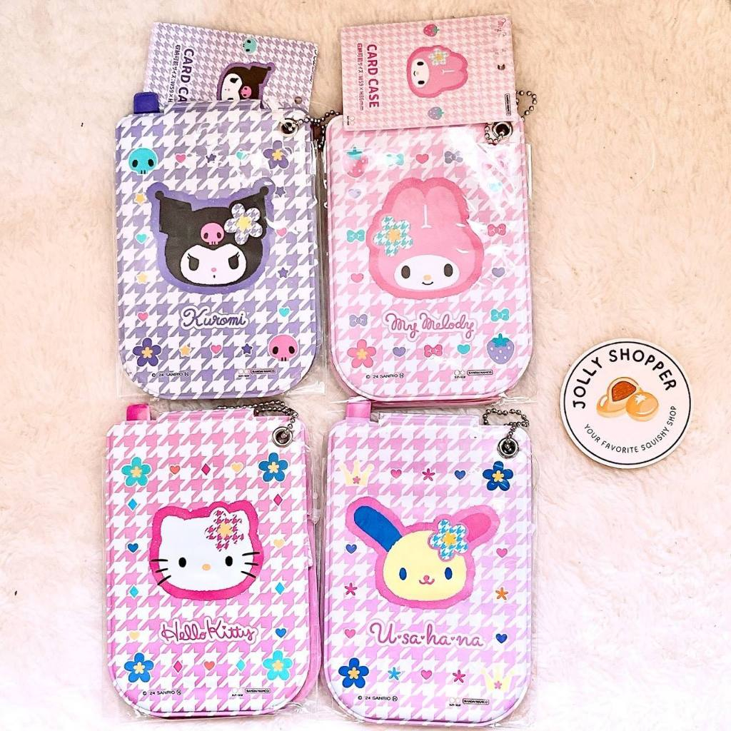 [READY STOCK] Sanrio Japan Card Case Holder Y2K Houndstooth Retro Mobile Style / Kuromi My Melody He