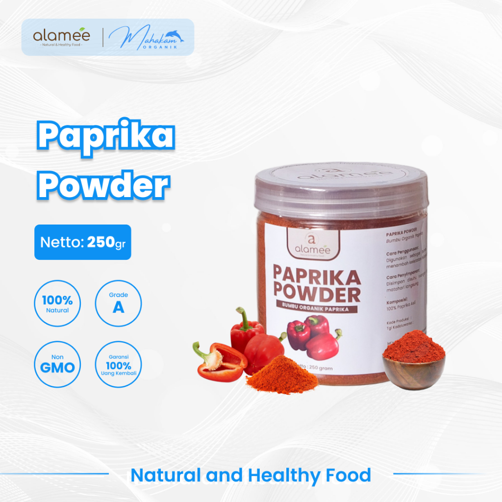 

ALAMEE Paprika Powder Ground Bumbu Dapur Instan Bubuk Organik Seasoning Masak 250gr