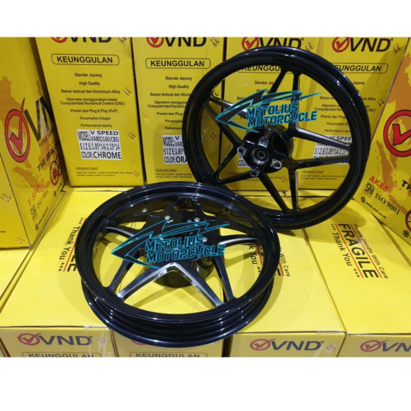 velg vnd vspeed vario110/beat/scoopy/scapy velg bintang vnd beat new pelek racing f185x14 R215x14 be