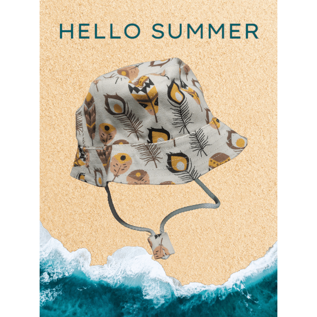 BUCKET HAT TOPI ANAK TALI BAHAN KANVAS TEBAL