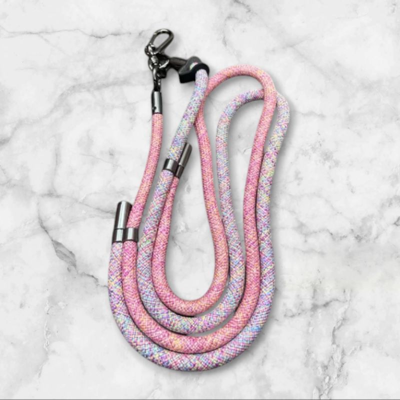 Gantungan Hp Aesthetic Tali Hp Phone Strap Hp Aesthetic Karakter Rainbow pink.