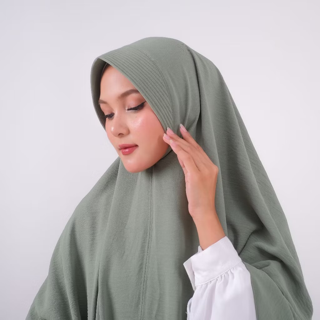 100% aman hijab bergo jumbo crinkle airflow premium pet ukuran xxxl/xl/jilbab bergo jumbo crinkle