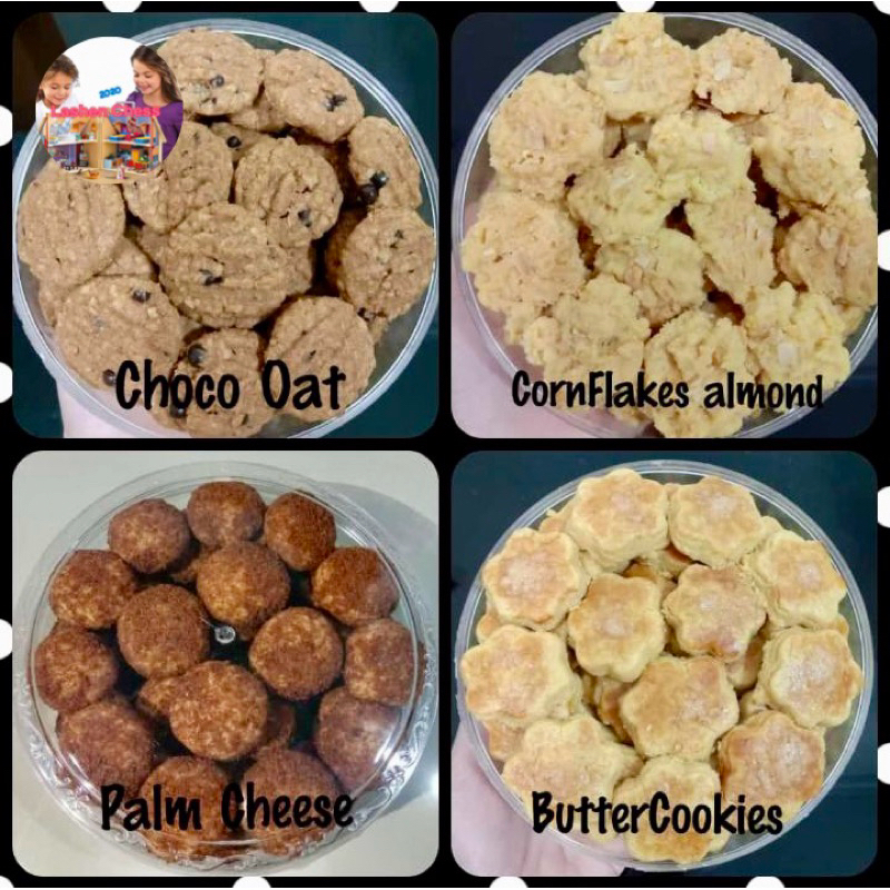 

Kue Kering Palm Cheese Choco Oat Corn Flakes Almond Butter Cookies Hampers Natal Imlek Chinese New Year