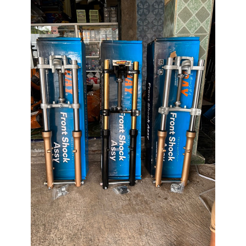 SHOCK DEPAN NINJA R RR SPORT DAY PNP HONDA CB GL MEGAPRO ORIGINAL AS GOLD DAN CHROME SHOCKBREAKER SK