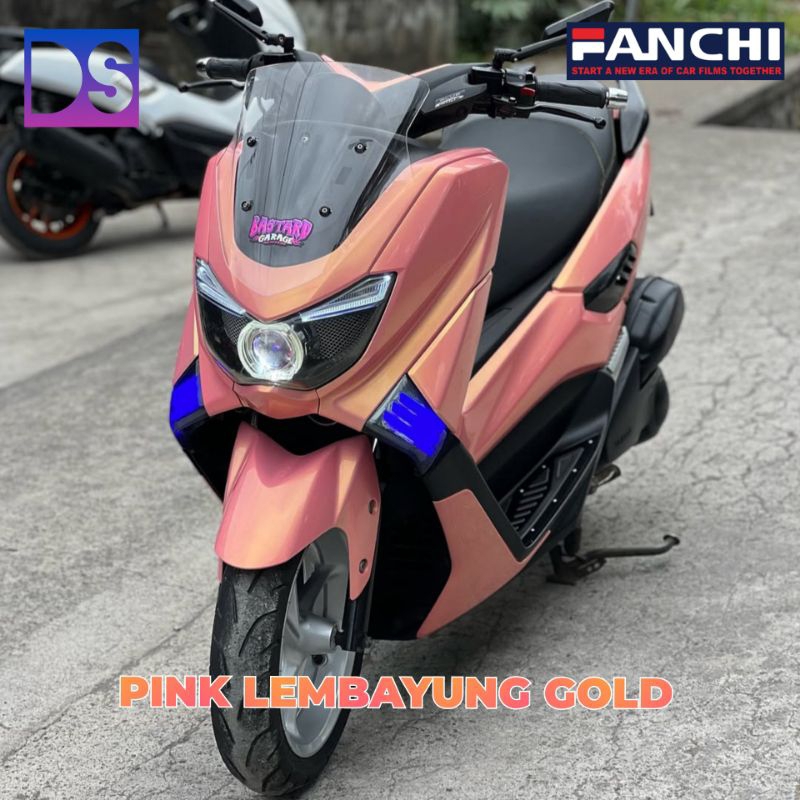 Sticker Motor Pink lembayung Gold Fanchi Magic Candy Premium Super Glossy