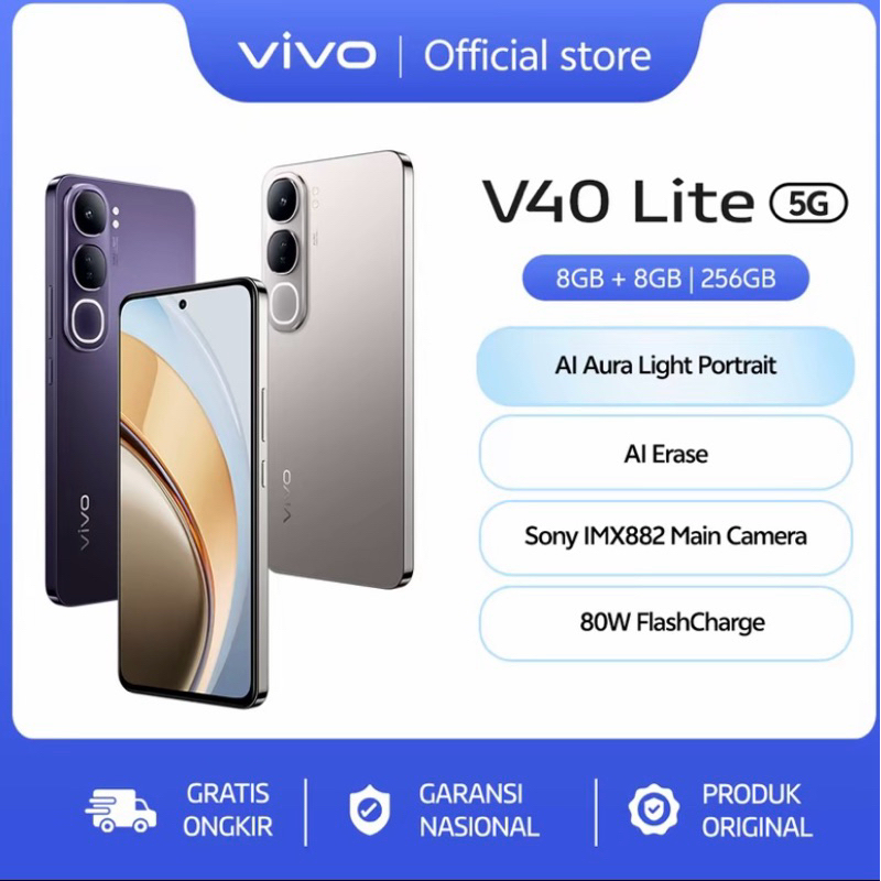 Vivo V40 Lite Jaringan 5G 8/256