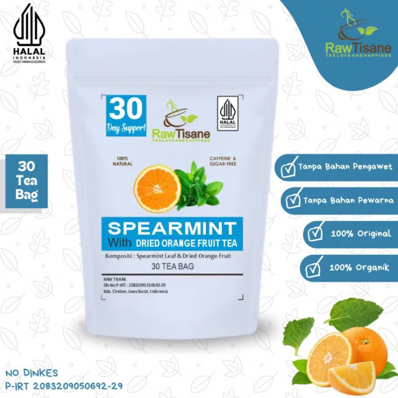 

Spearmint Orange Tea: Spearmint Leaf & Dried Orange Isi 30 Tea Bag