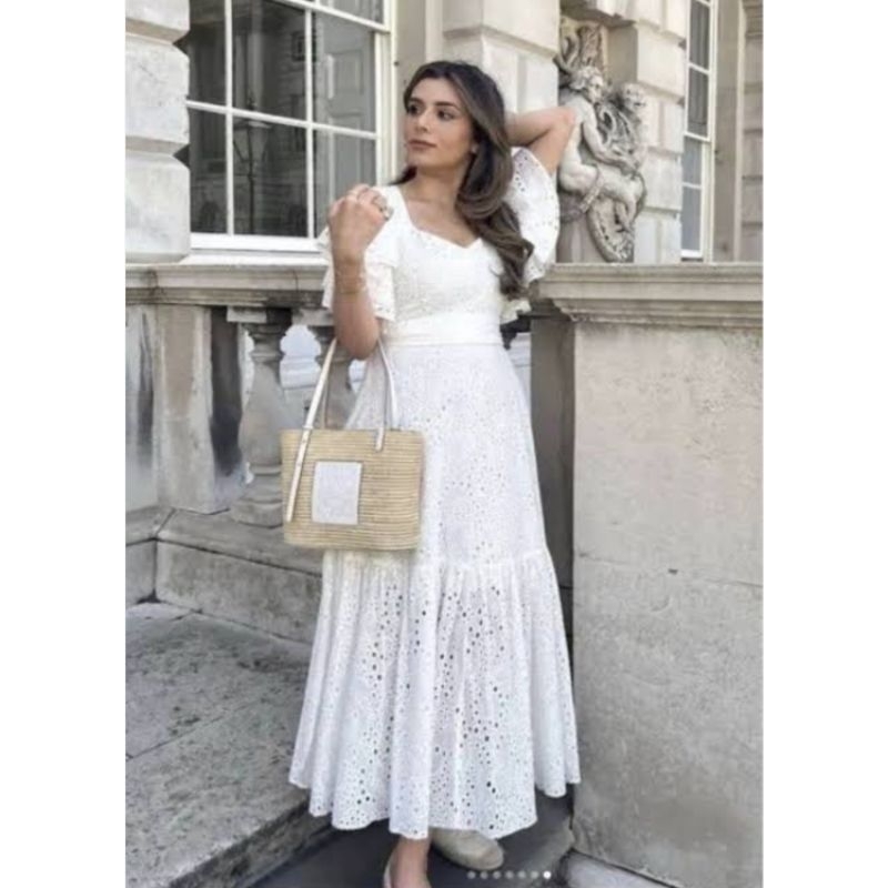 ZARA EMBROIDERY MIDI DRESS