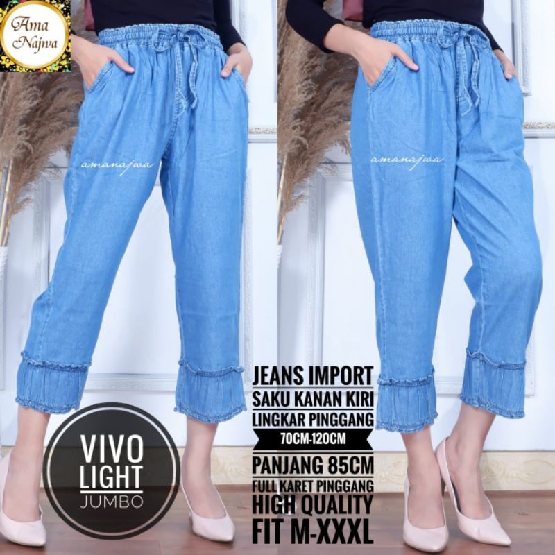 CELANA WANITA JUMBO VIVO CELANA WANITA JEANS JUMBO BY AMANAJWA