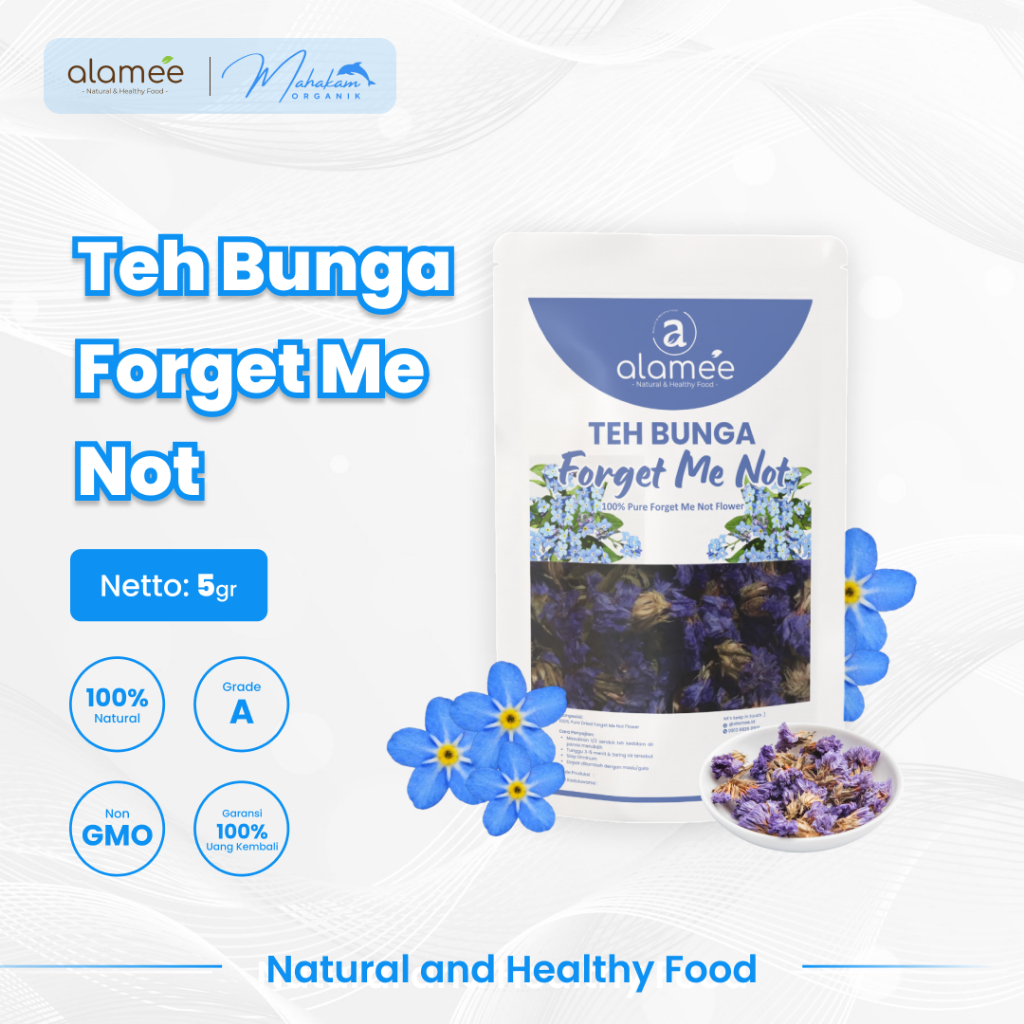 

ALAMEE Forget Me Not tea Teh Bunga Dried Flower Organik Kering Forgetmenot 5gr
