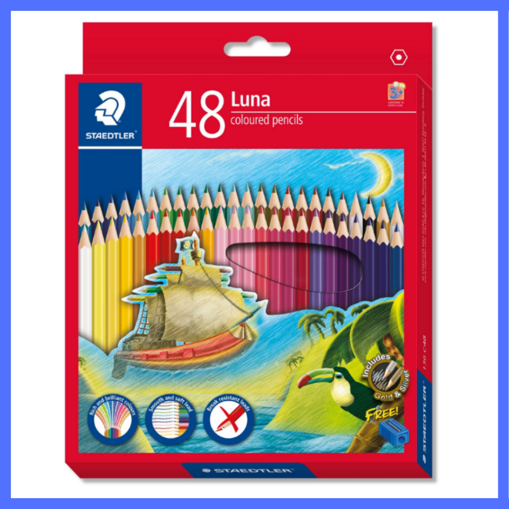 

Pensil Warna panjang Staedtler Luna Permanent 48 colour FL 136C48TH full length color pencil