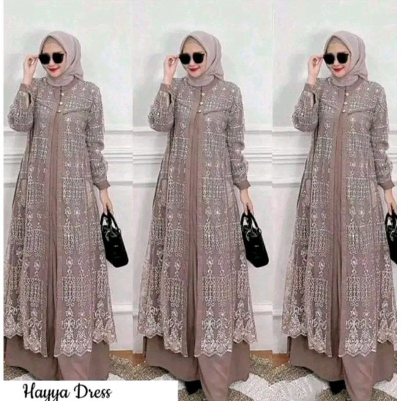 HAYYA DRESS SET HIJAB PASMINA Tile