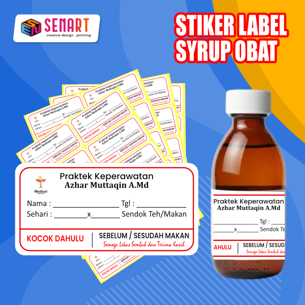 

LABEL STIKER OBAT SYRUP / LABEL OBAT /LABEL OBAT TABLET / LABEL SYRUP
